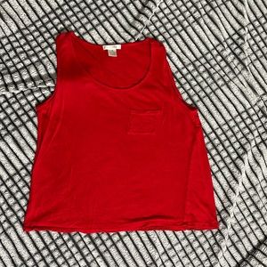 Girls Bozzolo sleeveless red shirt